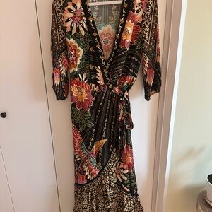 Farm Rio Floral Wrap Dress